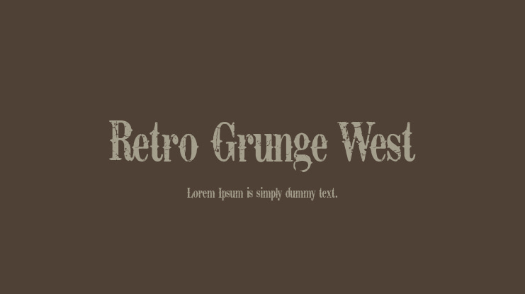 Retro Grunge West Font