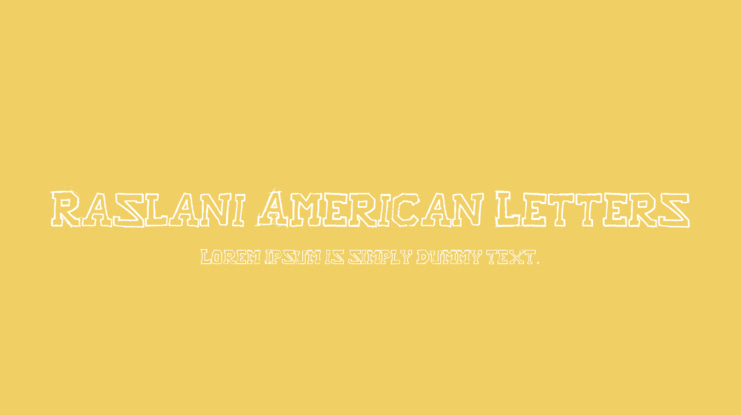 Raslani American Letters Font