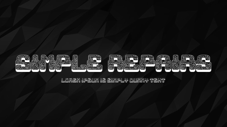 Simple Repairs Font