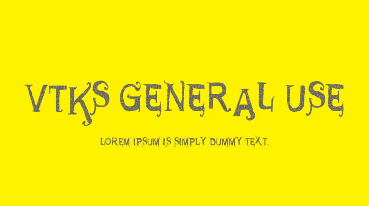 VTKS General Use Font