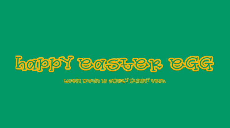 Happy Easter Egg Font