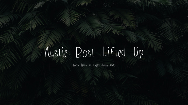Austie Bost Lifted Up Font