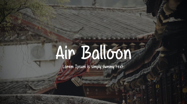 Air Balloon Font
