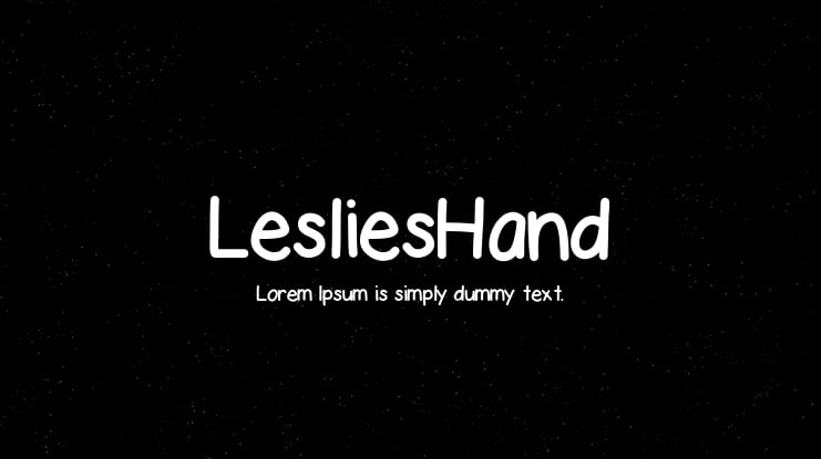 LesliesHand Font