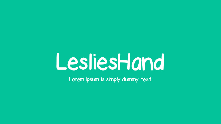 LesliesHand Font