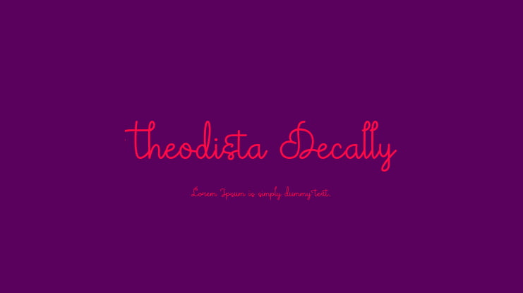 Theodista Decally Font Family