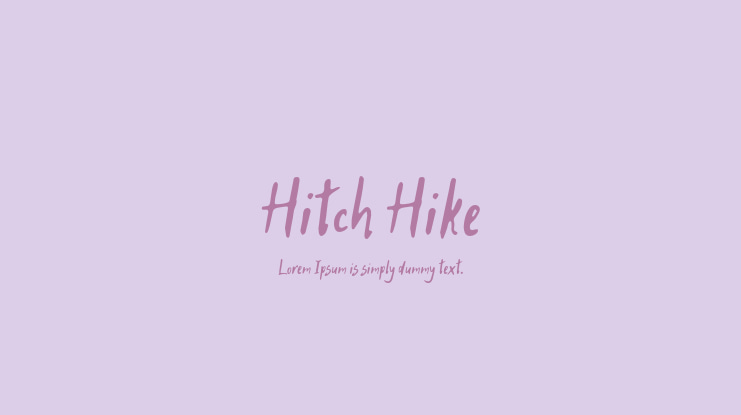 Hitch Hike Font
