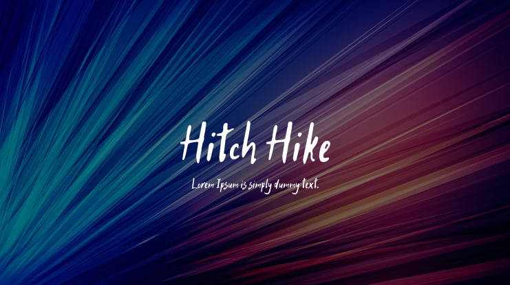 Hitch Hike Font