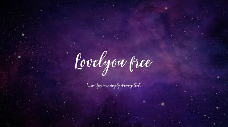 Lovelyou free Font