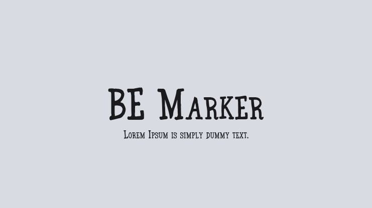 BE Marker Font