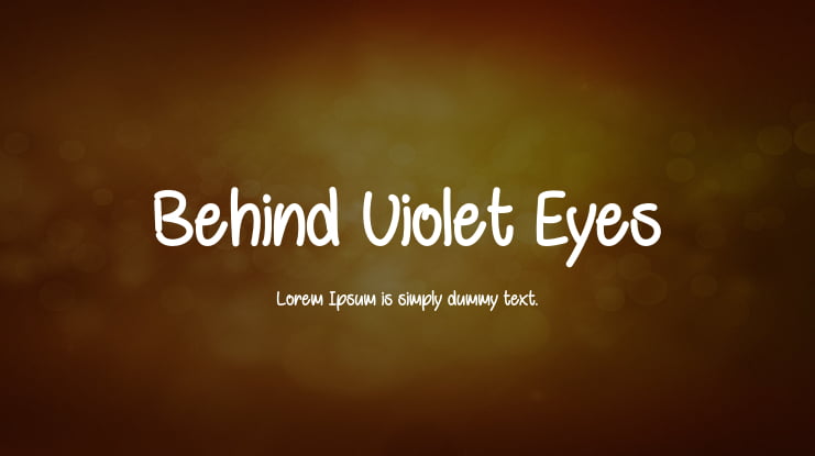 Behind Violet Eyes Font