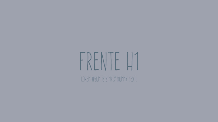 Frente H1 Font