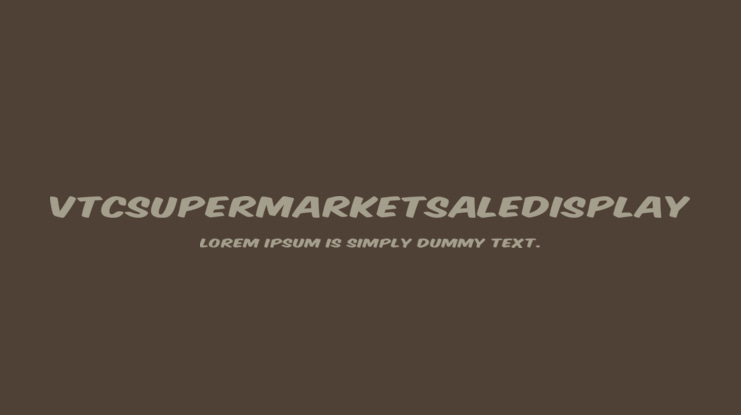 VTCSuperMarketSaleDisplay Font Family