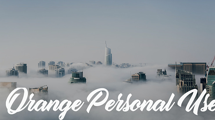 Orange Personal Use Font