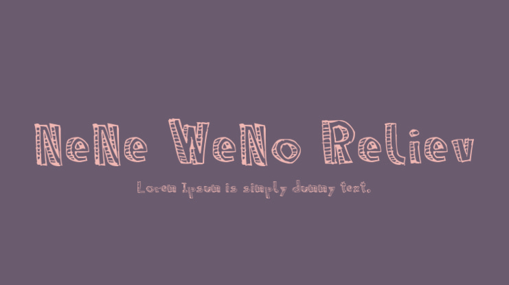 NeNe WeNo Reliev Font