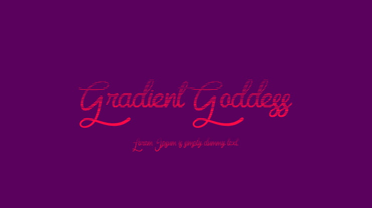 Gradient Goddess Font