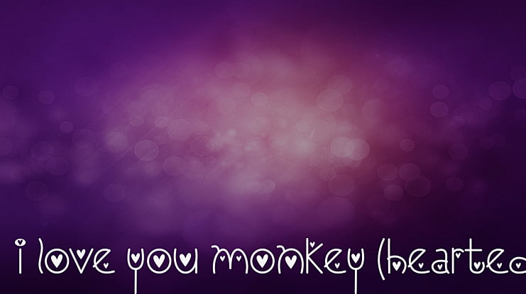 I Love You Monkey (Hearted) Font Family
