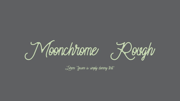 Moonchrome  Rough Font