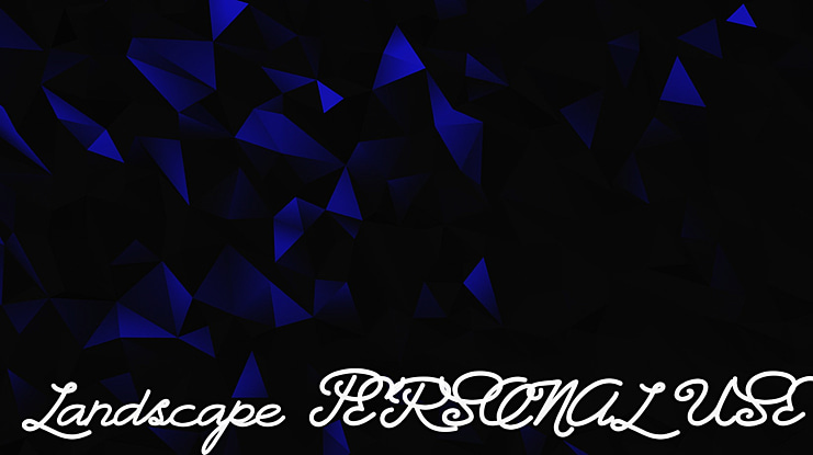 Landscape PERSONAL USE Font