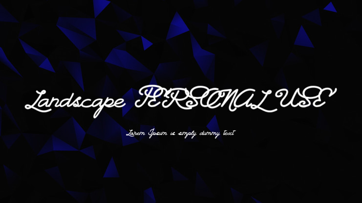 Landscape PERSONAL USE Font
