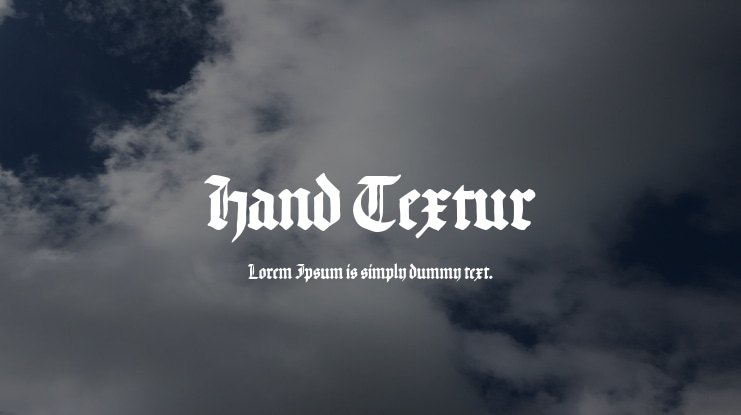 Hand Textur Font