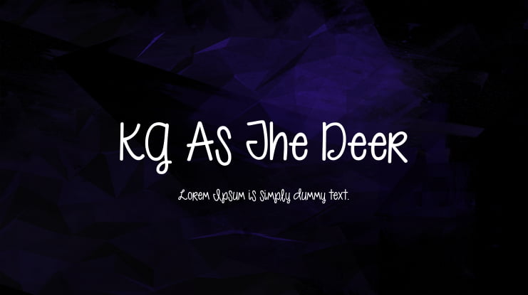 KG As The Deer Font