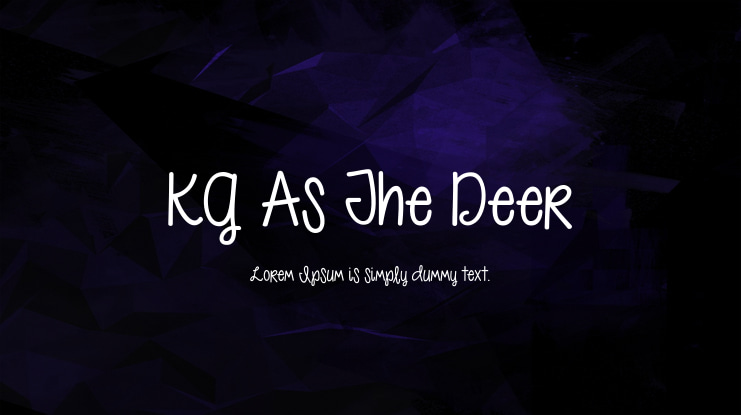 KG As The Deer Font