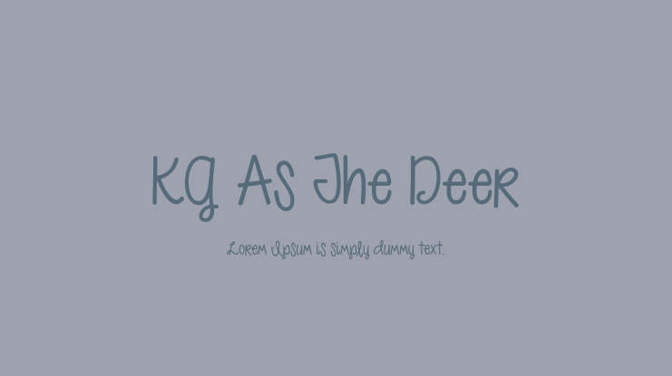 KG As The Deer Font