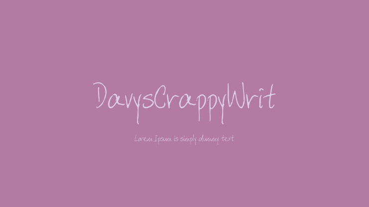 DavysCrappyWrit Font