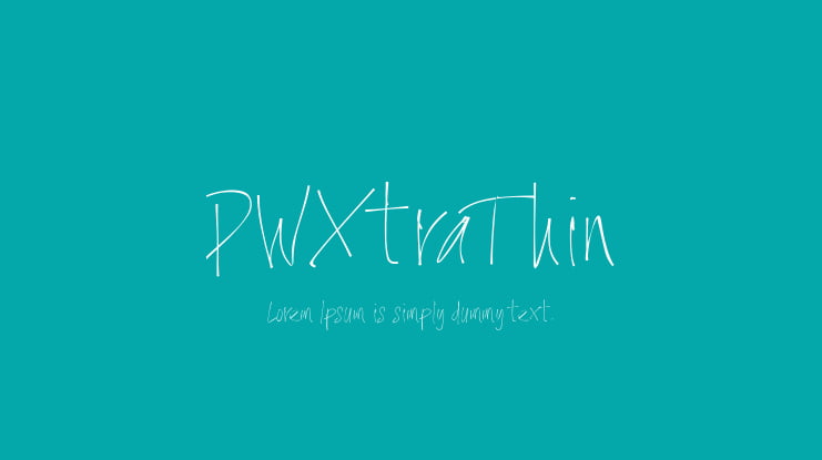 PWXtraThin Font
