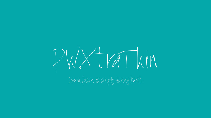 PWXtraThin Font