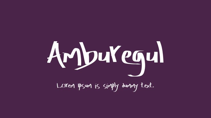 Amburegul Font Family