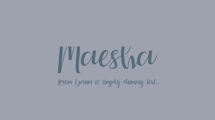 Maesha Font