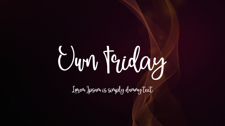 Own Friday Font