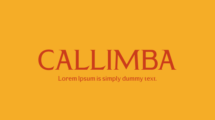 CALLIMBA Font