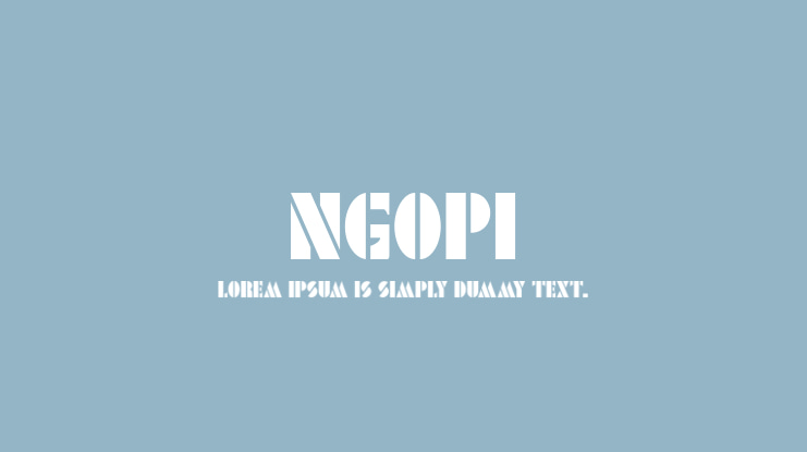 Ngopi Font