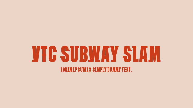 VTC Subway Slam Font Family