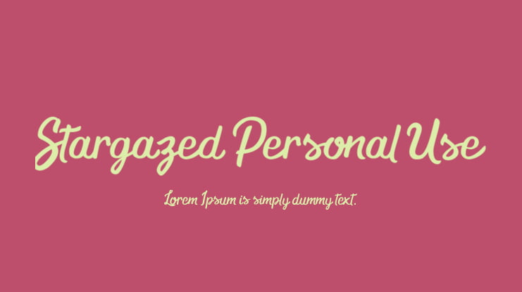 Stargazed Personal Use Font