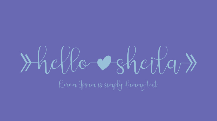 Hello Sheila Font