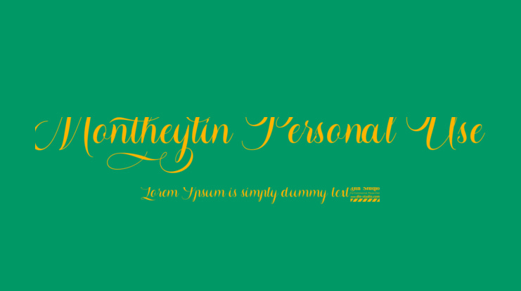 Montheylin Personal Use Font