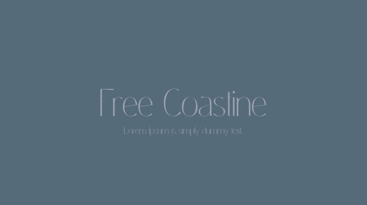 Free Coastine Font