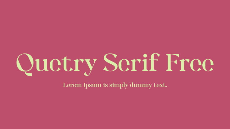 Quetry Serif Free Font