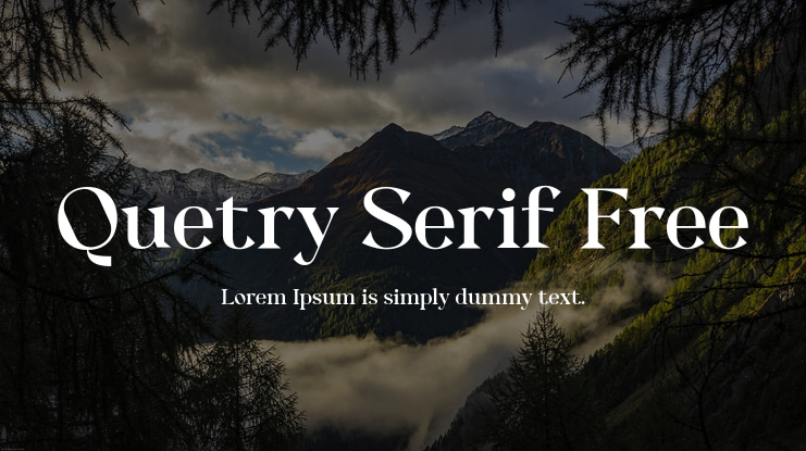 Quetry Serif Free Font