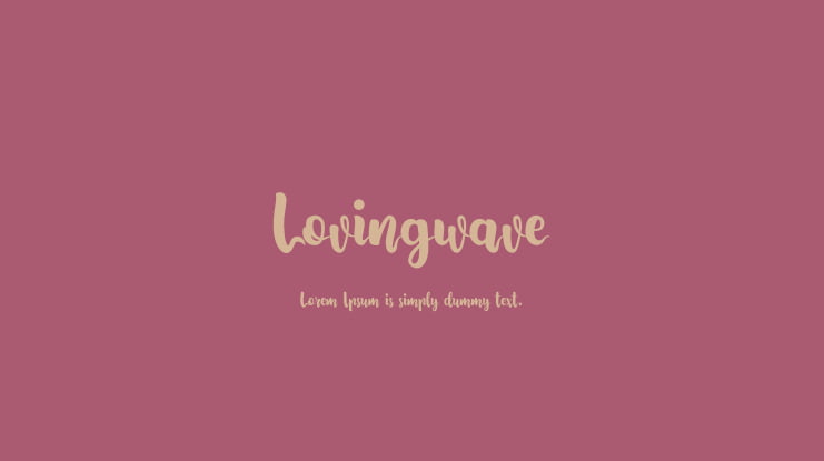 Lovingwave Font