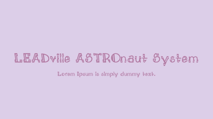 LEADville ASTROnaut System Font Family