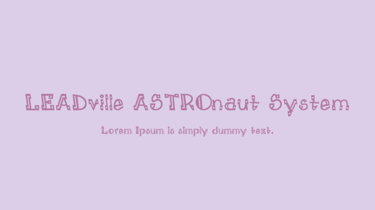 LEADville ASTROnaut System Font Family