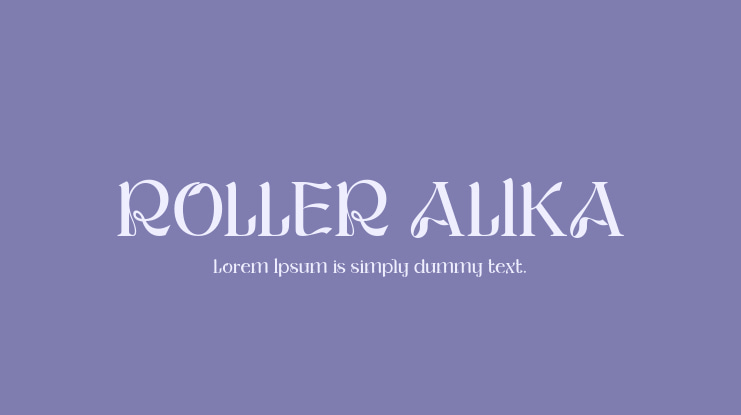 ROLLER ALIKA Font Family