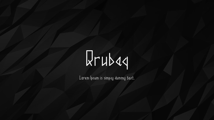 Qrubeg Font Family