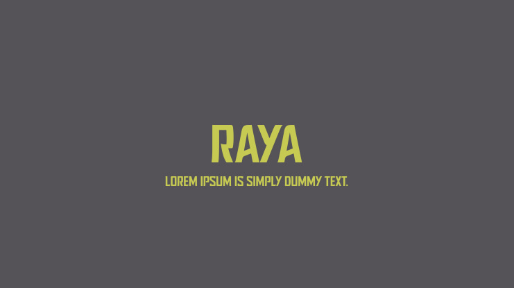 Raya Font