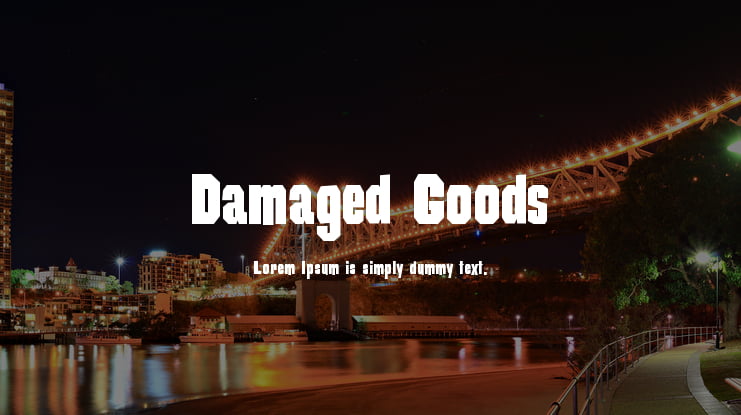 Damaged Goods Font